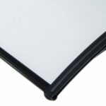Pensilina tettoia policarbonato compatto copertura trasparente 120x80 cm 464ve - immagine 5