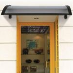 PENSILINA TETTOIA POLICARBONATO COMPATTO PLEXIGLAS COPERTURA PORTA 150x100cm 730 - immagine 5