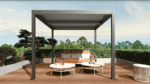 PERGOLA BIOCLIMATICA GAZEBO PERGOLATO 3x3 MT ALLUMINIO LAMELLE GIARDINO BIANCA - immagine 5