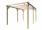 Kit pergola pergolato legno 3x5 mt copertura 2 pz arella 2,5x3 mt canna bambù 631 - immagine 5