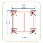 PERGOLA BIOCLIMATICA GAZEBO PERGOLATO 3x3 MT ALLUMINIO LAMELLE GIARDINO BIANCA - immagine 4