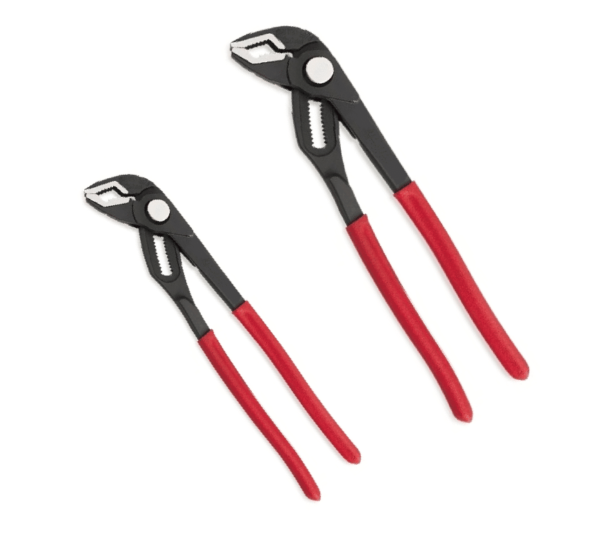 pol.png SET COPPIA PINZE PINZA POLIGRIP 2 PZ PAPPAGALLO 250 300 mm REGOLABILE PULSANTE - immagine 1