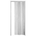 Porta a soffietto scomparsa pvc effetto legno bianco venato rilievo chiusura magnetica casa maniglia cm 215x84  2712