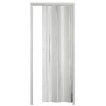 Porta a soffietto scomparsa pvc bianco venato chiusura magnetica casa maniglia cm 215x84  2710I