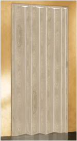 Porta a soffietto scomparsa pvc effetto legno chiaro venato rilievo chiusura con magnete casa maniglia cm 215x84 2714 - immagine 6