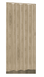 Porta a soffietto scomparsa pvc effetto legno chiaro venato rilievo chiusura con magnete casa maniglia cm 215x84 2714 - immagine 2