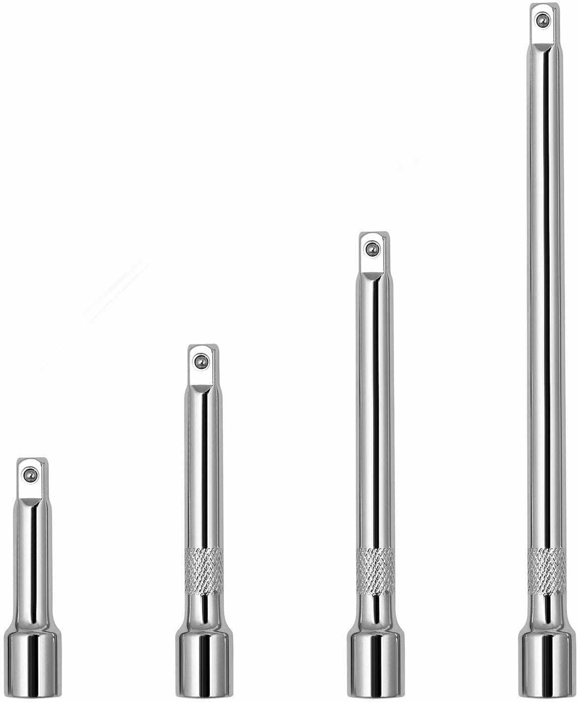 prolunghe 4 pz SET PROLUNGHE 4 PZ PROLUNGA CHIAVI A BUSSOLA DA 1/4" 50 75 100 150 MM 585 SDY - immagine 1