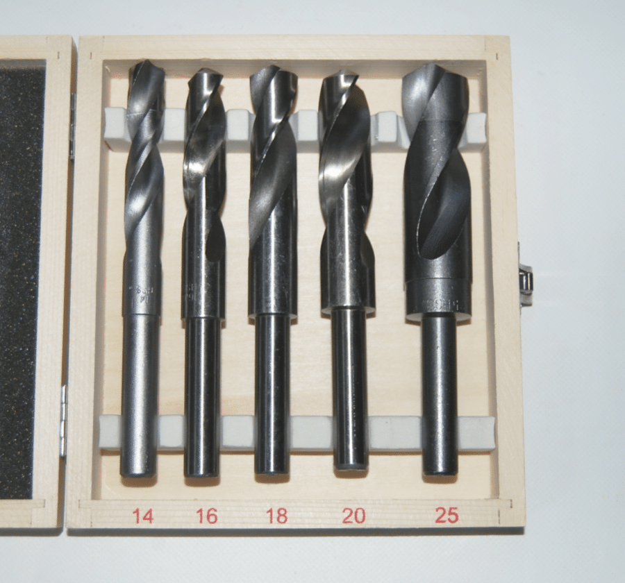 punte.png PUNTE TRAPANO 5pz PER FERRO HSS 14 25MM RIDOTTE METALLO ACCIAIO PUNTA CASSETTA S - immagine 1