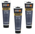Grasso al litio 3pz universale tubetto 125 ml ingrassatore raffinato lubrificazione 646fa