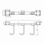 RASTRELLIERA FERMABICI PORTABICI DA MURO PARETE 3 POSTI BICICLETTA BICI 921 - immagine 4