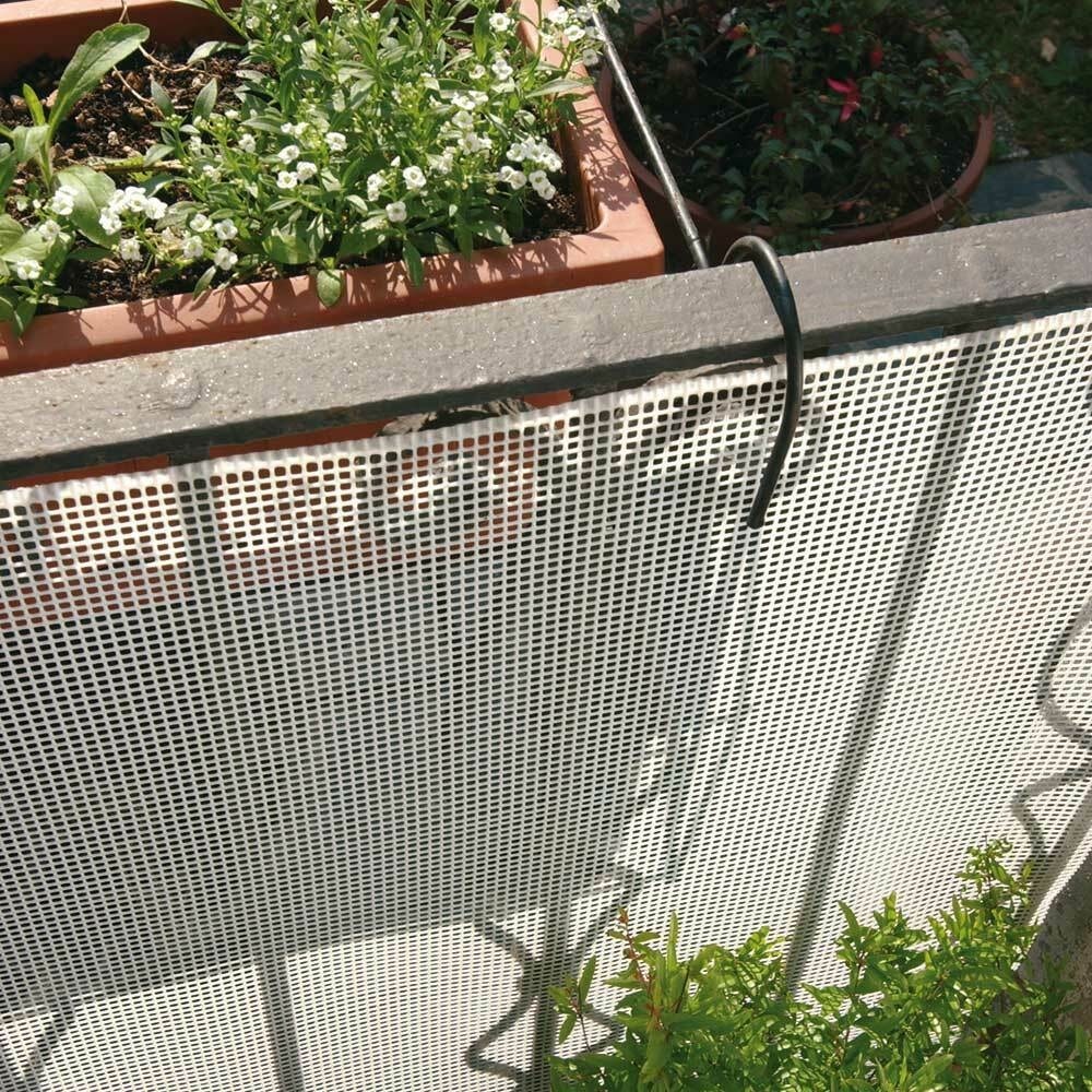 rete_2.jpg RETE PVC PLASTICA QUADRA H 100 RECINZIONE BALCONI PROTEZIONE BAMBINI A MISURA BIANCA LUNGH 10 METRI - immagine 1