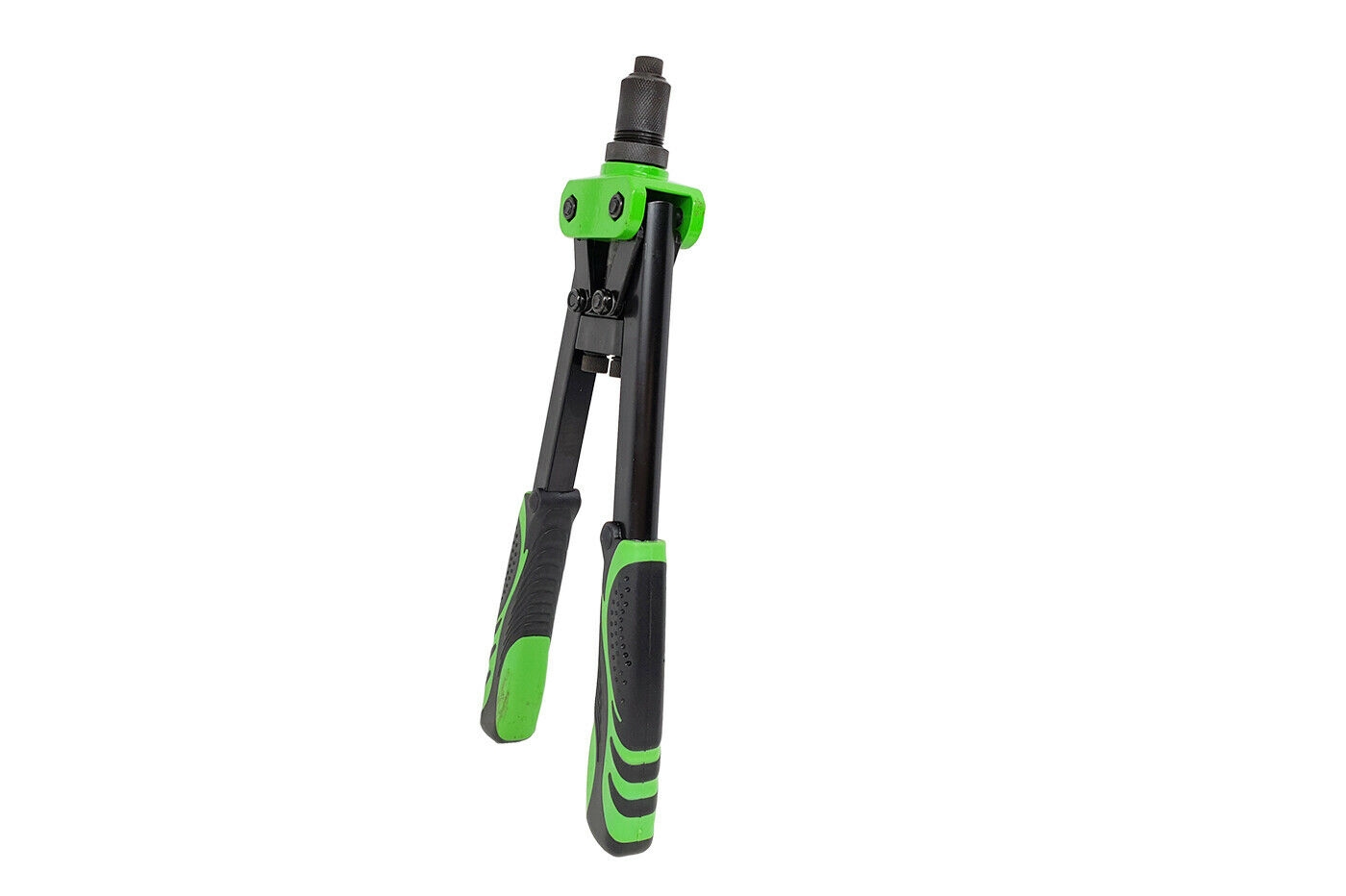 rivetttr2.jpg RIVETTATRICE MANUALE BRACCI DOPPIO MANICO RIVETTI INSERTI 3.2 4.0 4.8 330 MM 764 - immagine 1