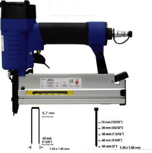 roditrice.png CHIODATRICE SPILLATRICE PUNTATRICE 2 IN 1 PNEUMATICA 10/50 mm ARIA COMPRESSORE - immagine 1