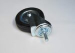 RUOTA CARRELLO GOMMA ROTANTE GIREVOLE MOBILI 4" ATTACCO PERNO FILETTATO M10X30