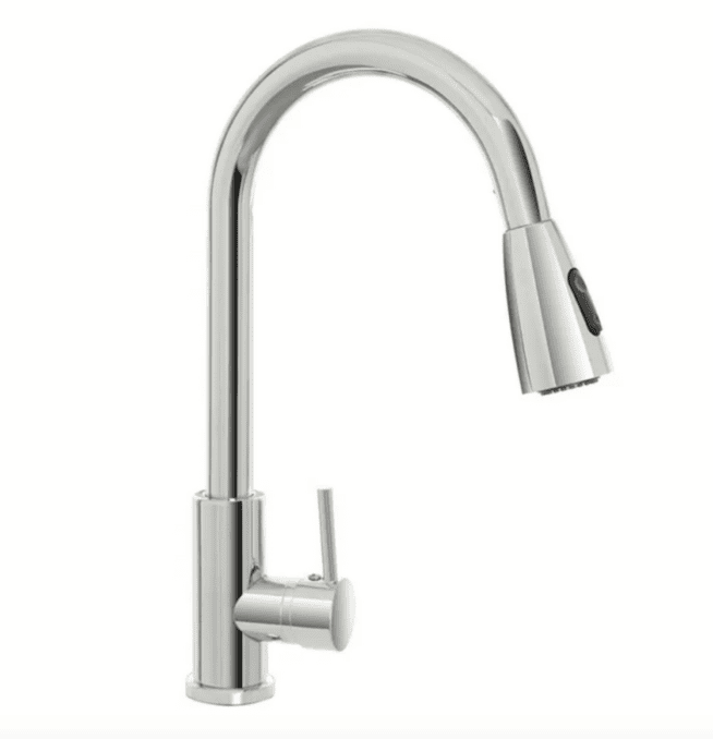 rubinetto cromato Miscelatore rubinetto monocomando lavello cucina canna alta cromato estraibile 210b - immagine 1