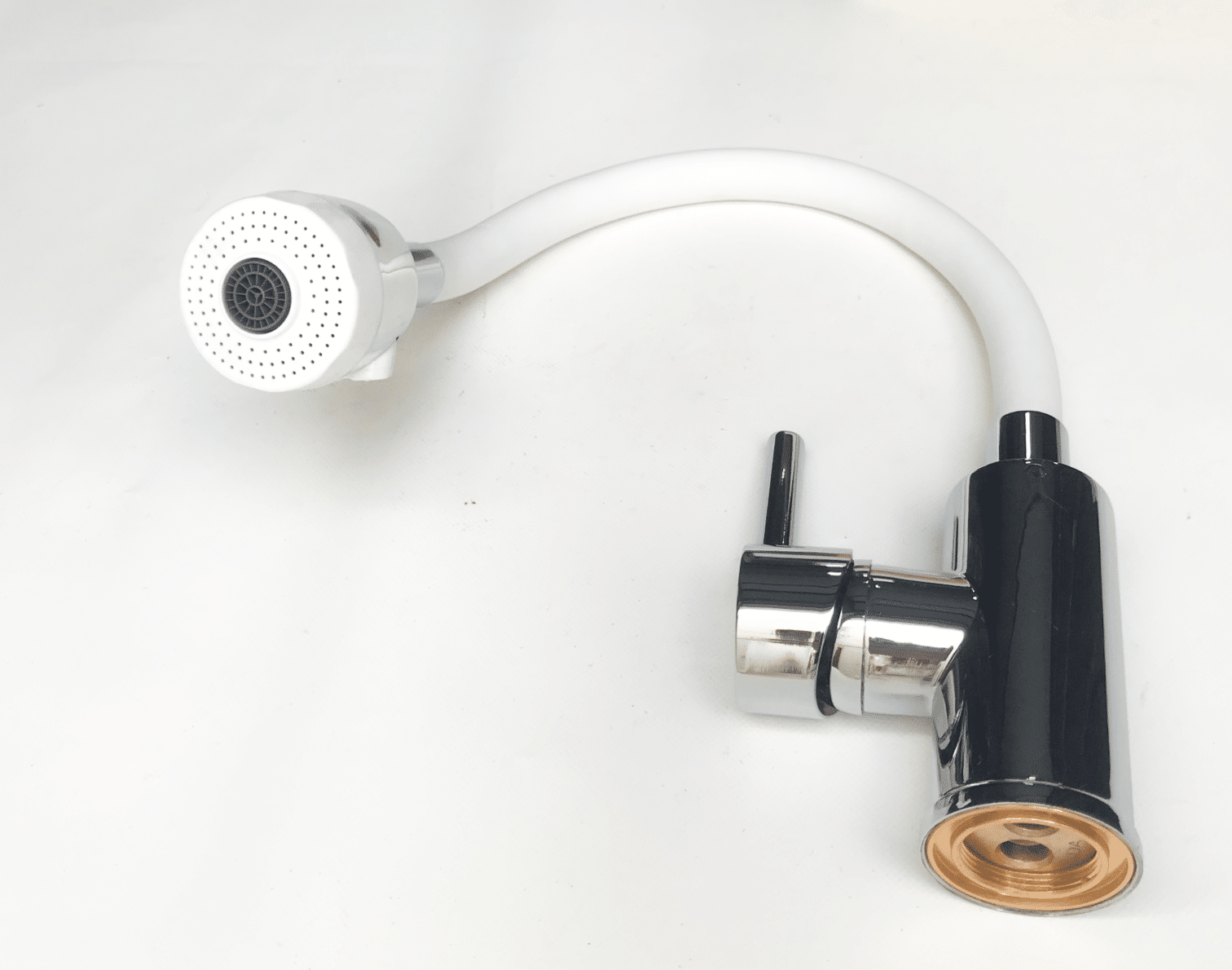 rubinetto1 MISCELATORE RUBINETTO LAVELLO CUCINA CANNA FLESSIBILE DOCCETTA ESTRAIBILE BIANCO - immagine 1