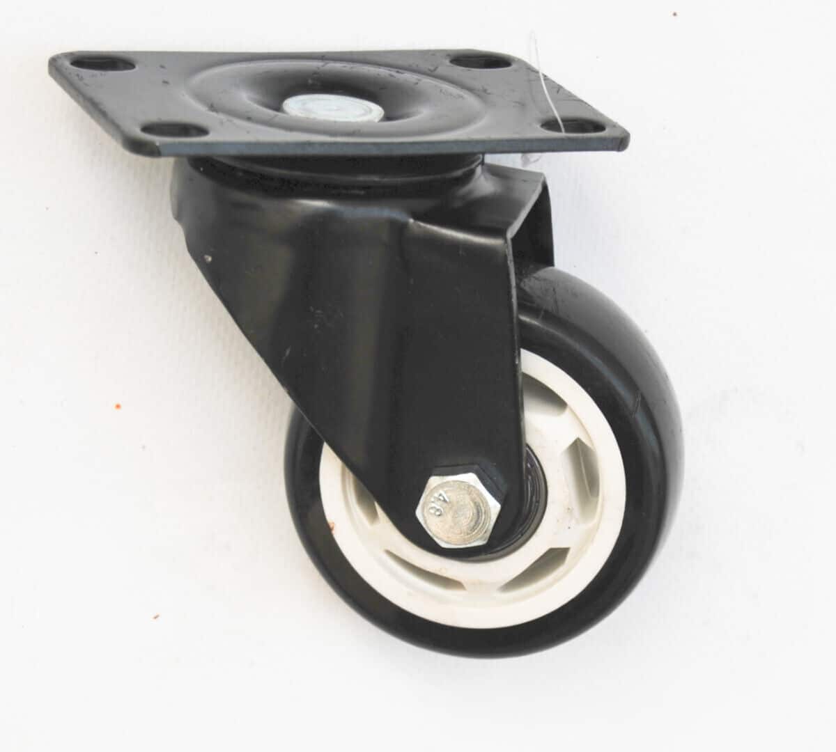 ruota RUOTA RUOTE CARRELLO 62,5X32 MM CARRELLI GIREVOLE RICAMBIO NERA 2,5" FRENO 594 - immagine 1