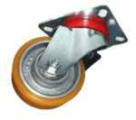 RUOTA ALLUMINIO RUOTE INDUSTRIALE POLIURETANO GIREVOLE mm 80x30 CUSCINETTI 475av