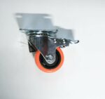 RUOTA RUOTE ROTELLA CARRELLO 75x32 mm 3" CARRELLI STAFFA GIREVOLE FRENO RICAMBIO 14 - immagine 2