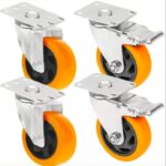 Ruote girevoli carrello 4 pz rotelle carrelli con senza freno 125mm portata 400 kg ara