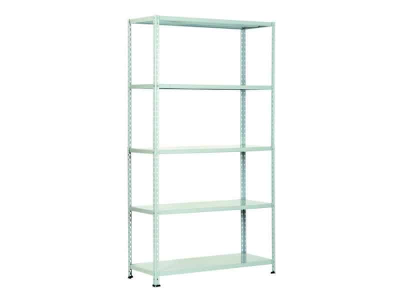 scaaf.jpg SCAFFALE SCAFFALATURA METALLO 5 RIPIANI MENSOLE LAMIERA ZINCATO 200x40x100cm 420 - immagine 1