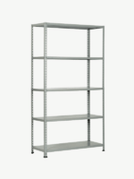 Scaffale scaffalatura metallo 5 ripiani mensole cm 80x40x200 h grigio 323pro - immagine 2