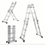 SCALA TELESCOPICA ALLUMINIO PIEGHEVOLE PORTATILE ESTENSIBILE MULTIUSO 150KG 131