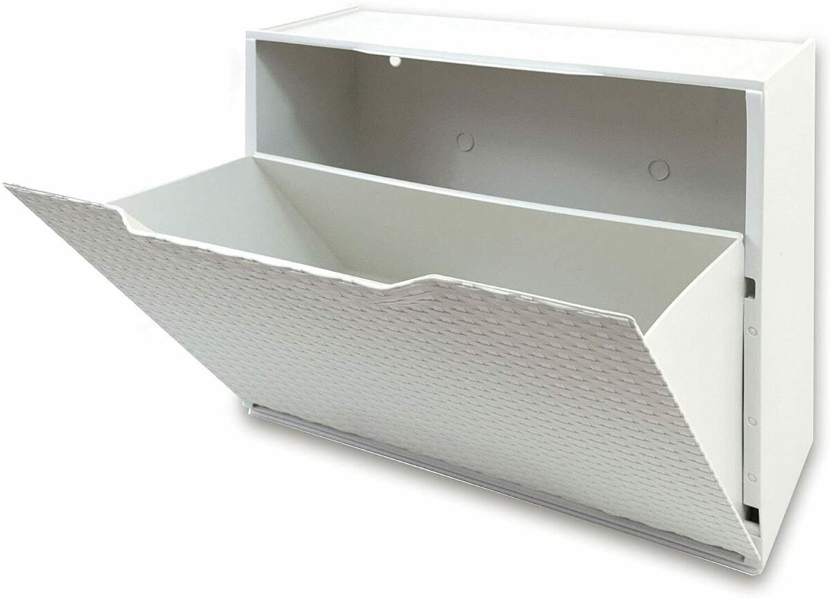 SCARPIERA PORTA SCARPE RATTAN BIANCA MODULARE COMPONIBILE RESINA 51x17x40 H 970 - immagine 2