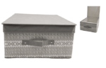 Contenitore scatola salvaspazio armadio abiti biancheria per cambio stagione cm 60x50x30 grigio 659ds - immagine 2