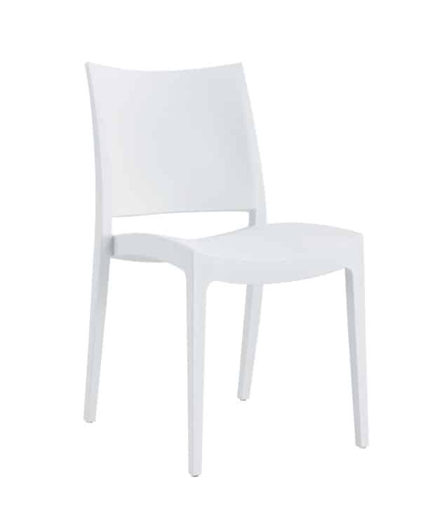 sed SEDIA POLIPROPILENE CUCINA BAR RISTORANTE GIARDINO INTERNO ESTERNO BIANCO 587FLA - immagine 1