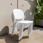 Kit 2 sedie polipropilene cucina bar ristorante sedia interno esterno bianco 150ro - immagine 5