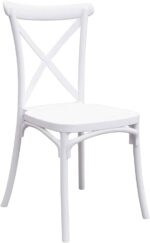 Kit tavolo quadrato cm 70x70 + 2 sedie polipropilene bar ristorante interno esterno cross bianco 641v - immagine 2