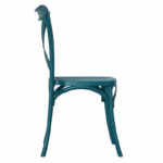 Kit 6 sedie polipropilene sedia cucina bar ristorante interno esterno cross verde petrolio - immagine 4