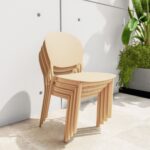 Kit 2 sedie polipropilene cucina cucina bar ristorante sedia interno esterno beige crema 167ro - immagine 4