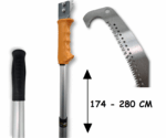 SEGACCIO TELESCOPICO ASTA PROLUNGA ALLUMINIO 280 CM 110'' SEGA LAMA TAGLIO 452 - immagine 4