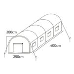 SERRA DA COLTIVAZIONE PIANTE GIARDINO A TUNNEL 2.5x4 MT STRUTTURA IN ACCIAIO 003 - immagine 6