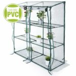 SERRA RETTANGOLARE BALCONE PROTEZIONE PIANTE 3 RIPIANI PVC cm 135x50x152h 590 - immagine 3