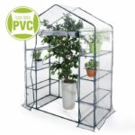 SERRA BALCONE TERRAZZO PROTEZIONE PIANTE 8 RIPIANI PVC cm 140x72,5x140 h 755 - immagine 2