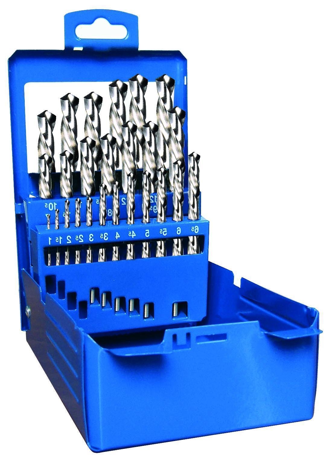 set_25_punte_trapano.jpg SET 25 PUNTE TRAPANO PER ACCIAIO GHISA ALLUMINIO FERRO 347 - immagine 1