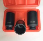 SET BUSSOLE 3 PZ 1/2" POLIGONALI RINFORZATE CEMENTATE AVVITATORE 30 32 36 MM 536