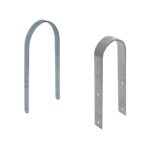 Staffa a U tonda per fissaggio palo pali tondi travi legno diametro Ø trave 100 mm 520sp