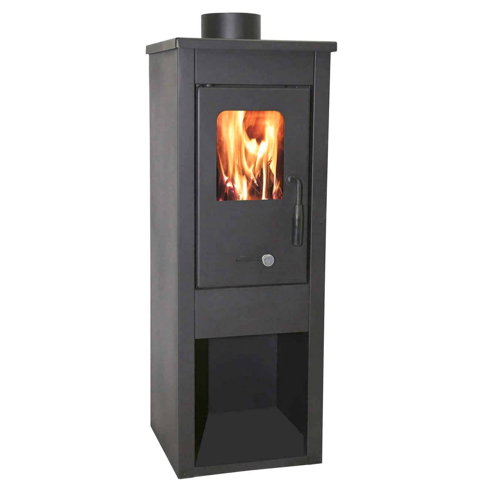 stufa era STUFA STUFE A LEGNA ACCIAIO VERNICIATO 7KW CAMINETTO CASA cm 33x35x94h ERA - immagine 1