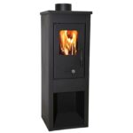 STUFA STUFE A LEGNA ACCIAIO VERNICIATO 7KW CAMINETTO CASA cm 33x35x94h ERA - immagine 2