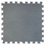 TAPPETO TAPPETINO PUZZLE IN GOMMA PALESTRA FITNESS GIOCO NERO GRIGIO 100x100 CM 699