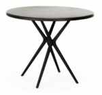 Kit tavolo tondo Ø80 cm + 2 sedie polipropilene bar ristorante interno esterno cross nero 603v - immagine 2