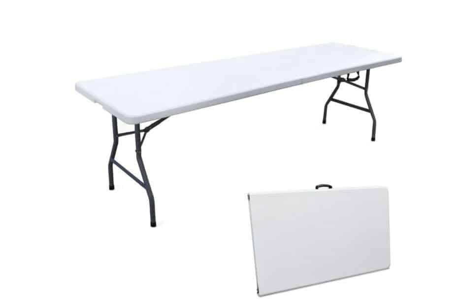 tavolo TAVOLINO TAVOLO PIEGHEVOLE RESINA METALLO CAMPEGGIO SAGRE 240x70x74 cm 417 ys - immagine 1