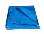 TELO OCCHIELLATO IMPERMEABILE 90GR ANTIGELO PROTETTIVO 6X8 MT COPERTURA BLU 690 - immagine 3