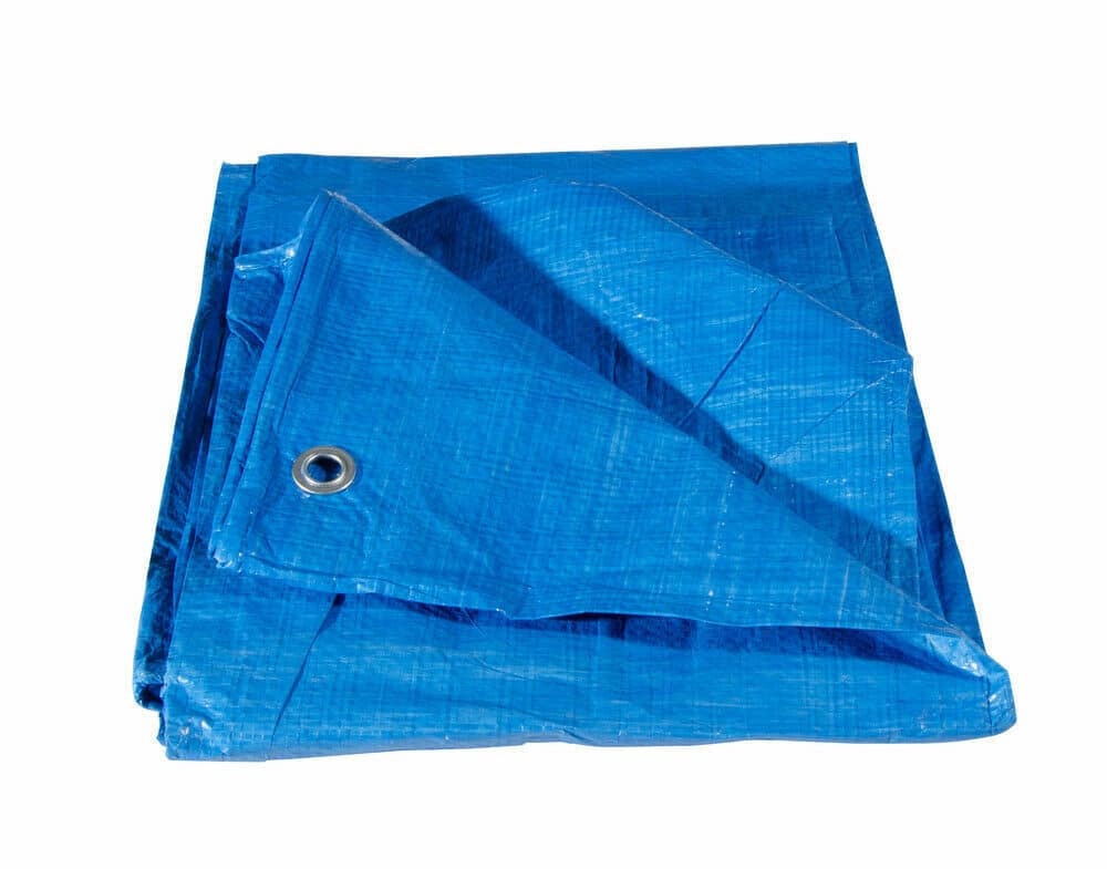 telo1 TELO OCCHIELLATO IMPERMEABILE 90GR ANTIGELO PROTETTIVO 4X6 MT COPERTURA BLU 645 - immagine 1