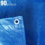 TELO OCCHIELLATO IMPERMEABILE 90GR ANTIGELO PROTETTIVO 4X6 MT COPERTURA BLU 645 - immagine 2