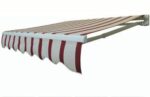 TENDA SOLE AVVOLGIBILE BALCONE BARRA QUADRA 2X1,5 MT RIGATA BEIGE BORDEAUX 1820 - immagine 2